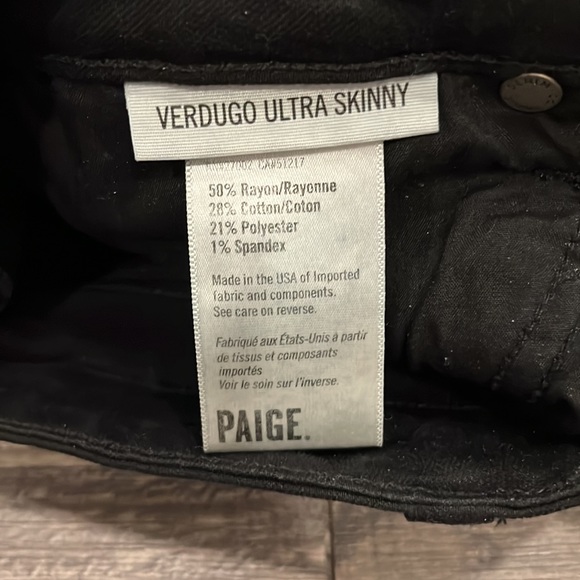 Paige Verdugo Ultra Skinny Black Jeans - Picture 3 of 10